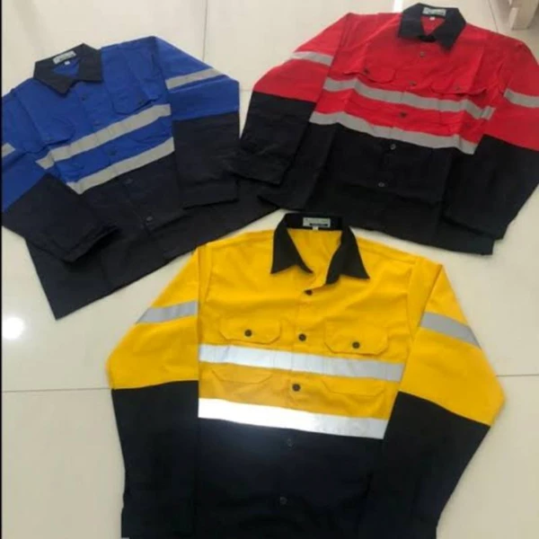 Baju safety atasan kerja proyek / seragam kerja