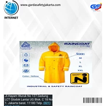 Jas Hujan Panjang Industrial Warna Kuning Merk Sam