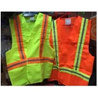 Green Orange Polyester Safety Vest 1