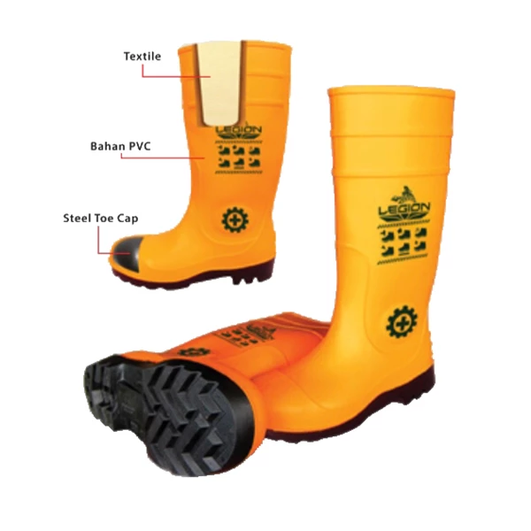Sepatu Safety Boot PVC Legion