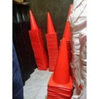 Traffic Cone 75 cm PVC plastic material Jalan Cone 5