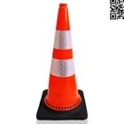 Traffic Cone Cone Safety Cone 75 Cm Black PVC Rubber Base 1