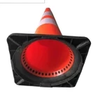 Traffic Cone Kerucut Safety Cone 75 Cm Karet PVC Dasar Hitam  10