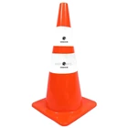Traffic Cone Orange PVC Black Base 70cm 6