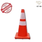 Traffic Cone Orange PVC Black Base 70cm 1