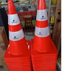 Traffic cone PVC base Orange karet Ruber 70cm 7