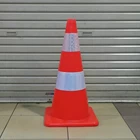 Traffic cone PVC base Orange karet Ruber 70cm 10