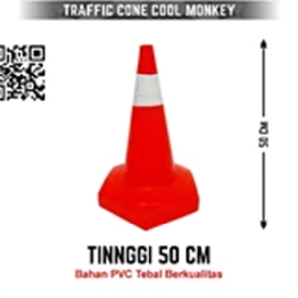 Traffic cone pvc Plastik 50cm 