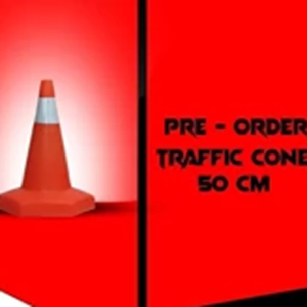 Plastic pvc cone traffi 50cm