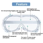 Safety Glasses Goggles Laboratory Glasses Goggles Dust Fog Eye Protection 3