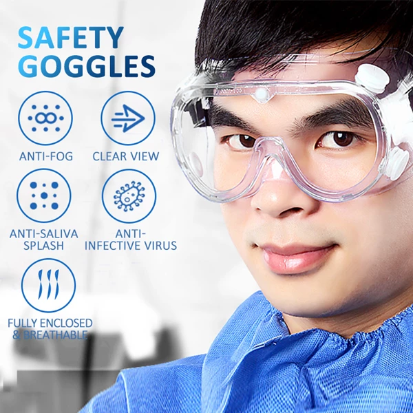 Kacamata Safety Goggle Kacamata Lab Laboratory Goggles Pelindung Mata Dust Fog