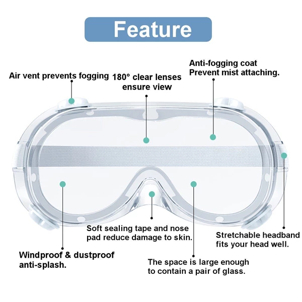 Safety Glasses Goggles Laboratory Glasses Goggles Dust Fog Eye Protection