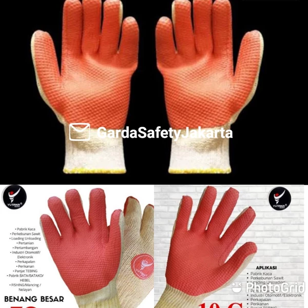Polkdot Safety Gloves Knit polkadot
