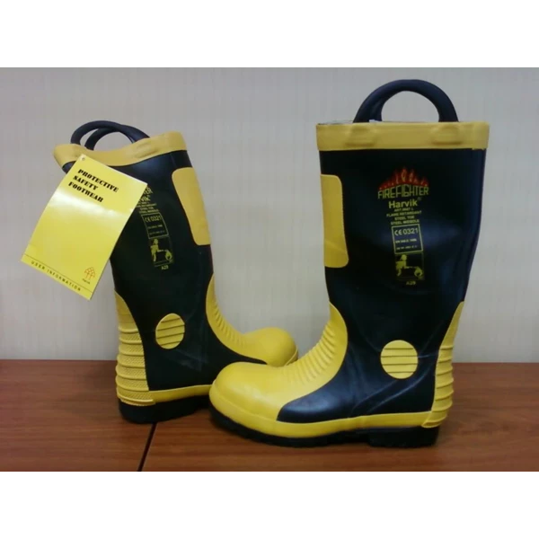 Sepatu Safety Boot Pemadam Kebakaran Harvik Original
